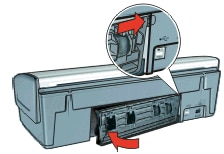 Cómo eliminar un atasco de papel en las impresoras HP Deskjet D4145, D4155,  D4160, D4163 y D4168 | Soporte al cliente de HP®
