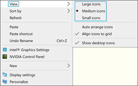Adjust icon size