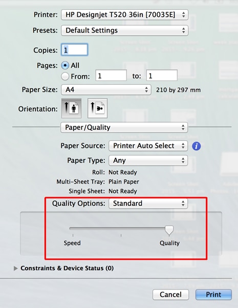 Hp Designjet T1 And T5 Eprinter Series Advanced Print Settings Hp Customer Support