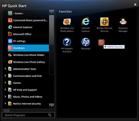 hp quick launch software