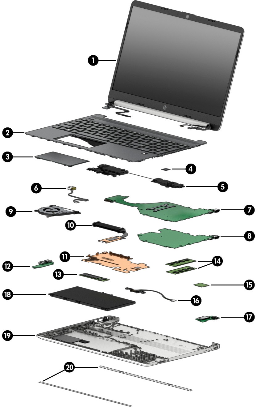 HP 15-dy1000 Laptop PC Series - Illustrated Parts | HP® Customer Support
