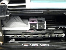 Imagem: Papel restringindo o carro de impressão