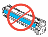 Illustration: Do not touch the imaging drum.