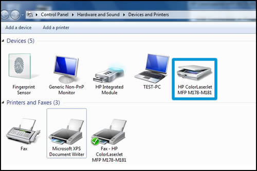 HP LaserJet MFP M180 - Print Driver Shown as Scanner (Windows 7) | HP®  Customer Support