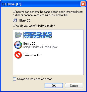 How to write dvd in windows xp