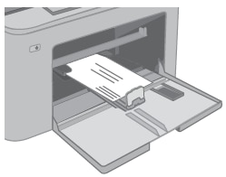 Loading envelopes into the main input tray