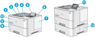 HP LaserJet Enterprise M506 - Vistas de la impresora | Soporte al cliente  de HP®