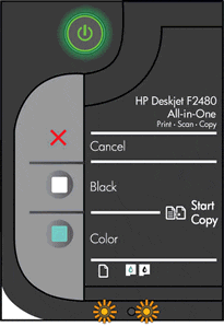 Blinking Lights on the HP Deskjet F2400 All-in-One Printer Series | HP®  Customer Support