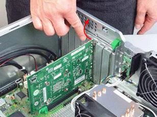 Hp Z400 Workstation Removing And Replacing The Pci Card Hp Customer Support