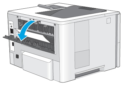 HP LaserJet Pro M501 - Clear paper jams in the rear door and fuser area  (M501n models) | HP® Customer Support