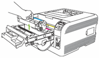 Illustration: Remove the old print cartridge.