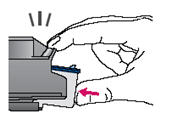 Illustration of inserting a cartridge