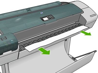 HP Designjet T770 and T1200 Printer Series - Feed and cut the paper | HP®  Customer Support
