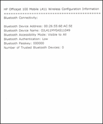 Regeringsforordning bakke Forestående HP Officejet 100 Mobile Printers (L411a and L411b) - Printing a Bluetooth  Configuration Page | HP® Customer Support
