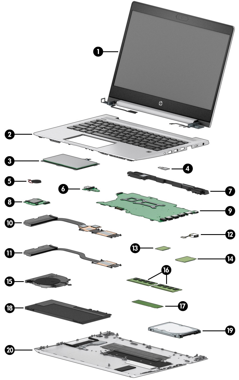 HP ProBook 440 G7 Notebook PC - Illustrated Parts | HP® Customer ...