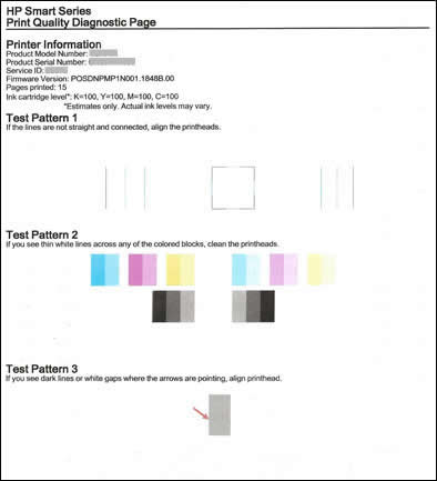 Print Quality Diagnostic Page