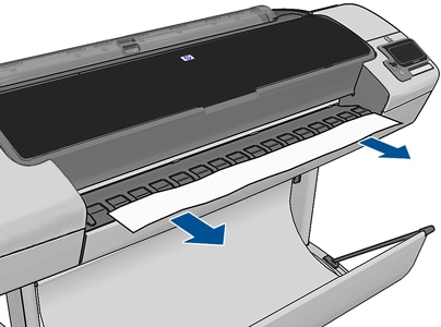 HP Designjet T790 and T1300 ePrinter Series - Feed and cut the paper | HP®  Customer Support