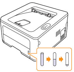 Stampante laser Samsung ML-2450 - Caricamento della carta nel vassoio |  Assistenza clienti HP®
