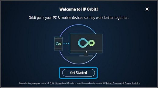 Instalar o HP Orbit