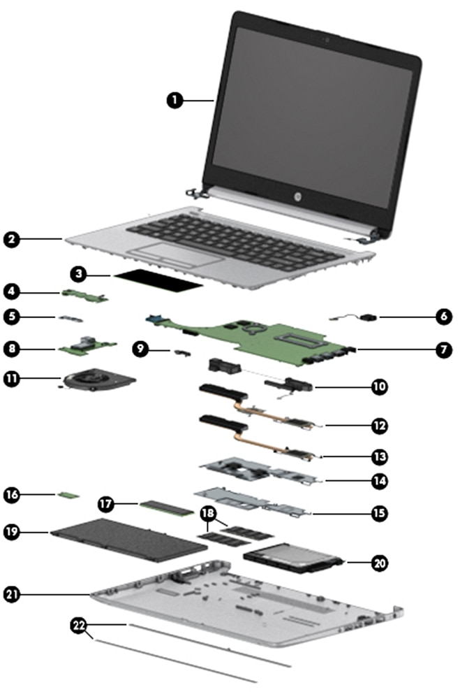 HP HP 14-cm0000 Notebook PC - Illustrated Parts | HP® Customer Support