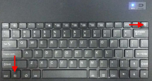 Keyboard with Fn key and Bluetooth keys selected