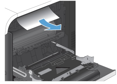 HP LaserJet Enterprise 500 Color MFP M575 - 13.B2, 13.B9 jam error in the  right door | HP® Customer Support
