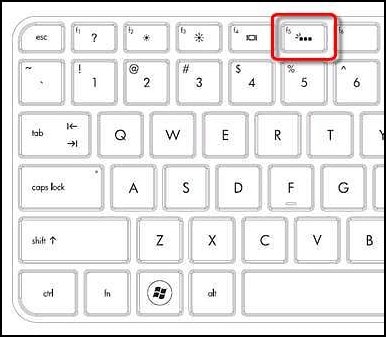 F5 key - backlit keyboard key