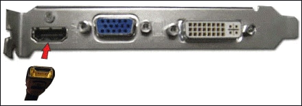 HDMI port on a graphics card