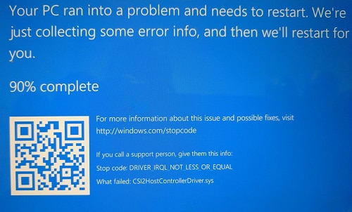 Advisory: HP Elite x2 1013 G3 Tablet PCs - Error Code ' DRIVER_IRQL_NOT_LESS_OR_EQUAL' Displayed on a Blue Screen | HP® Customer  Support