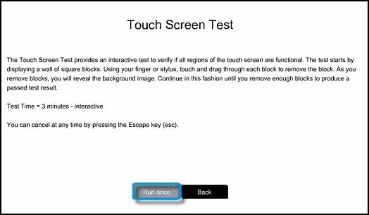 Touch Pointer Test in UEFI
