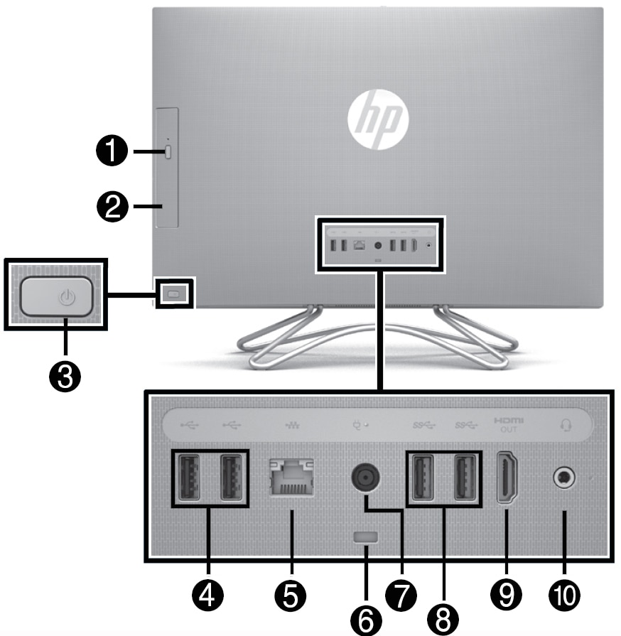 HP 200 G3 All-in-One PC - Components | HP® Customer Support