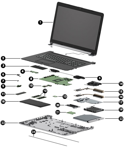 HP 17-by1000 Laptop PC - Illustrated Parts | HP® Customer Support