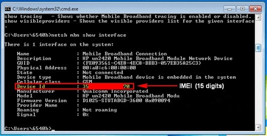 HP Notebook PC - Finding the IMEI Number of the Computer Through the  Command Prompt | HP® Customer Support