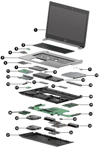 HP ZBook 17 G5 Mobile Workstation - Illustrated Parts | HP
