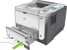 Impressoras HP LaserJet Série P3010 - Colocação de papel nas bandejas |  Suporte ao cliente HP®