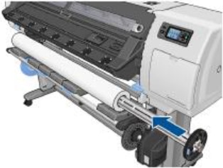 Série de Impressoras Série HP Designjet L25500 e Latex 260 - Recomendação  de Carregamento do Rolo de Mídia | Suporte ao cliente HP®