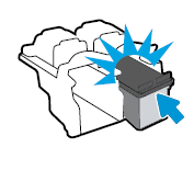 Image: Push the ink cartridge into its slot until it locks into place.