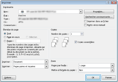 HP LaserJet Enterprise 500 MFP M525 - Utiliser un raccourci d'impression  (Windows) | Assistance clientèle HP®