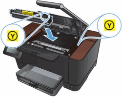 Imagen: Vuelva a instalar el cartucho de impresión