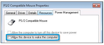 Cancelar a seleção de um mouse na guia Propriedades do mouse