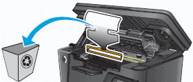 Image: Remove packaging from inside the printer.
