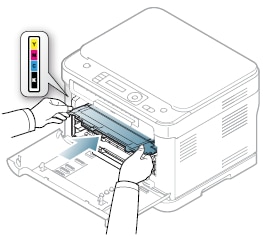 Samsung CLX-3180, CLX-3185, CLX-3186 Color Laser MFP - Replacing the  Imaging Unit | HP® Customer Support