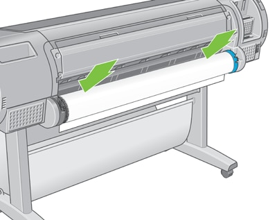 HP Designjet T610 Printer Series - Load a roll into the 44-inch printer | HP®  Customer Support