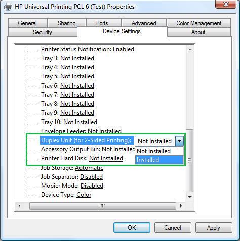 HP LaserJet, HP PageWide - Unable to auto-duplex and 2-sided printing fails  after installing the HP Universal Print Driver (UPD) in Windows | HP®  Customer Support