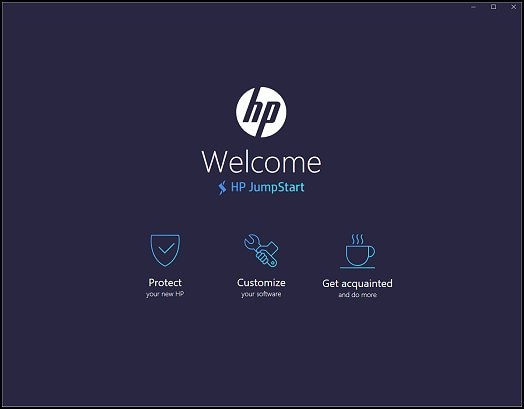 HP JumpStart start screen