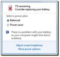 Consider replacing your battery window