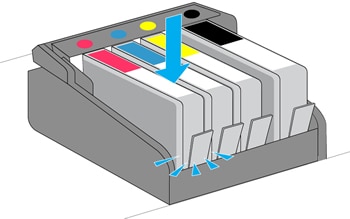  Inserting the ink cartridge into place