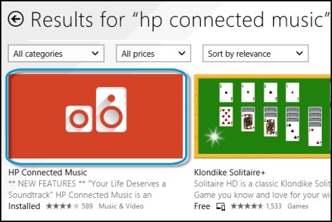 Search results for HP Connected Music