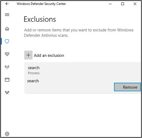 Remove an excluded item
