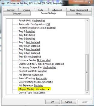 Stampanti HP Color LaserJet 5550 - Durante la stampa di più copie, sul  pannello di controllo OPPURE sulla pagina di stato archiviazione del job  viene visualizzato il messaggio "Impossibile memorizzare il job"